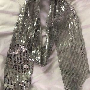 Silver sequin belt/scarf